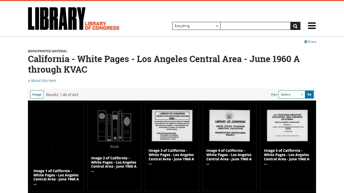 California - White Pages - Los Angeles Central Area - June 1960 A ...
